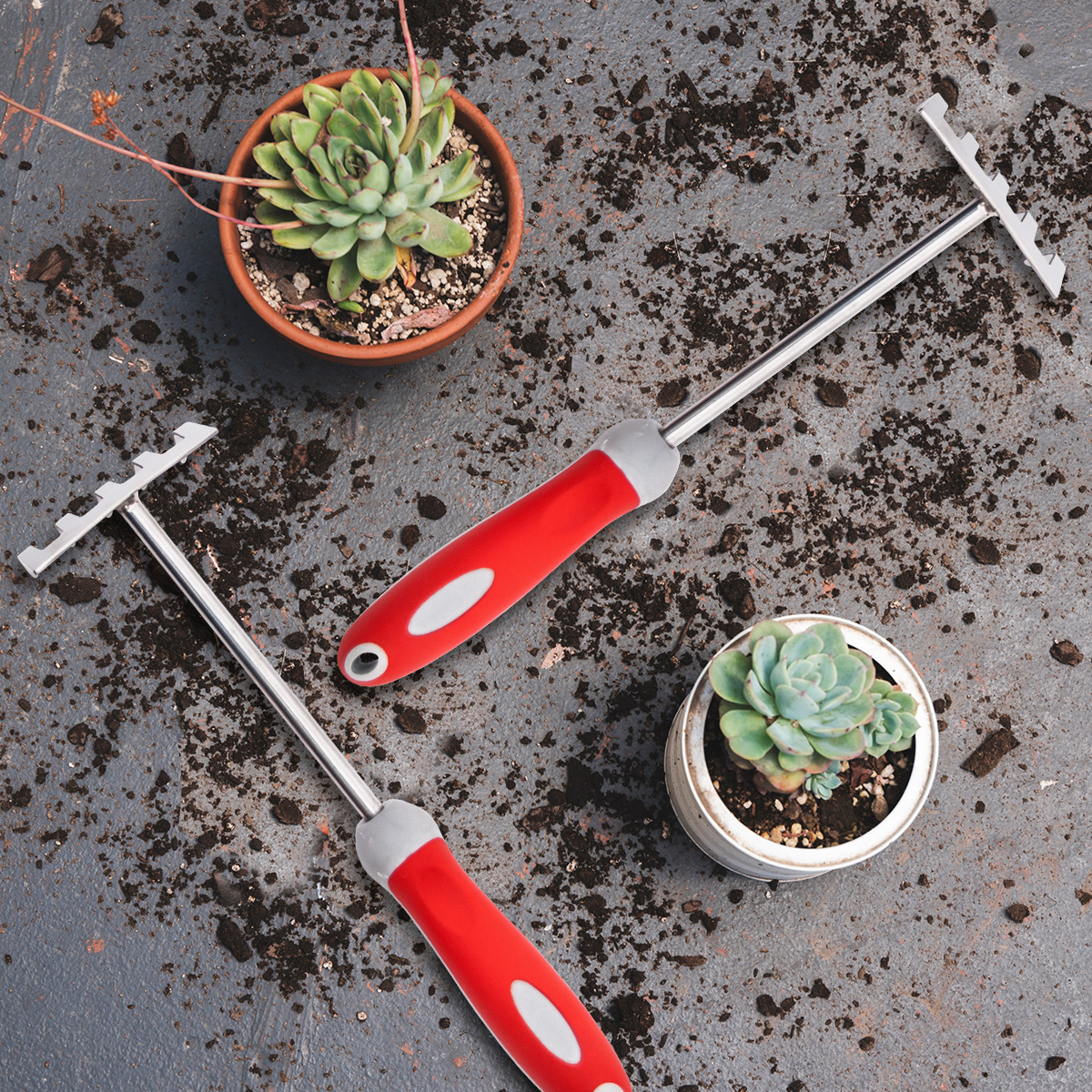 Garden stainless steel rake 