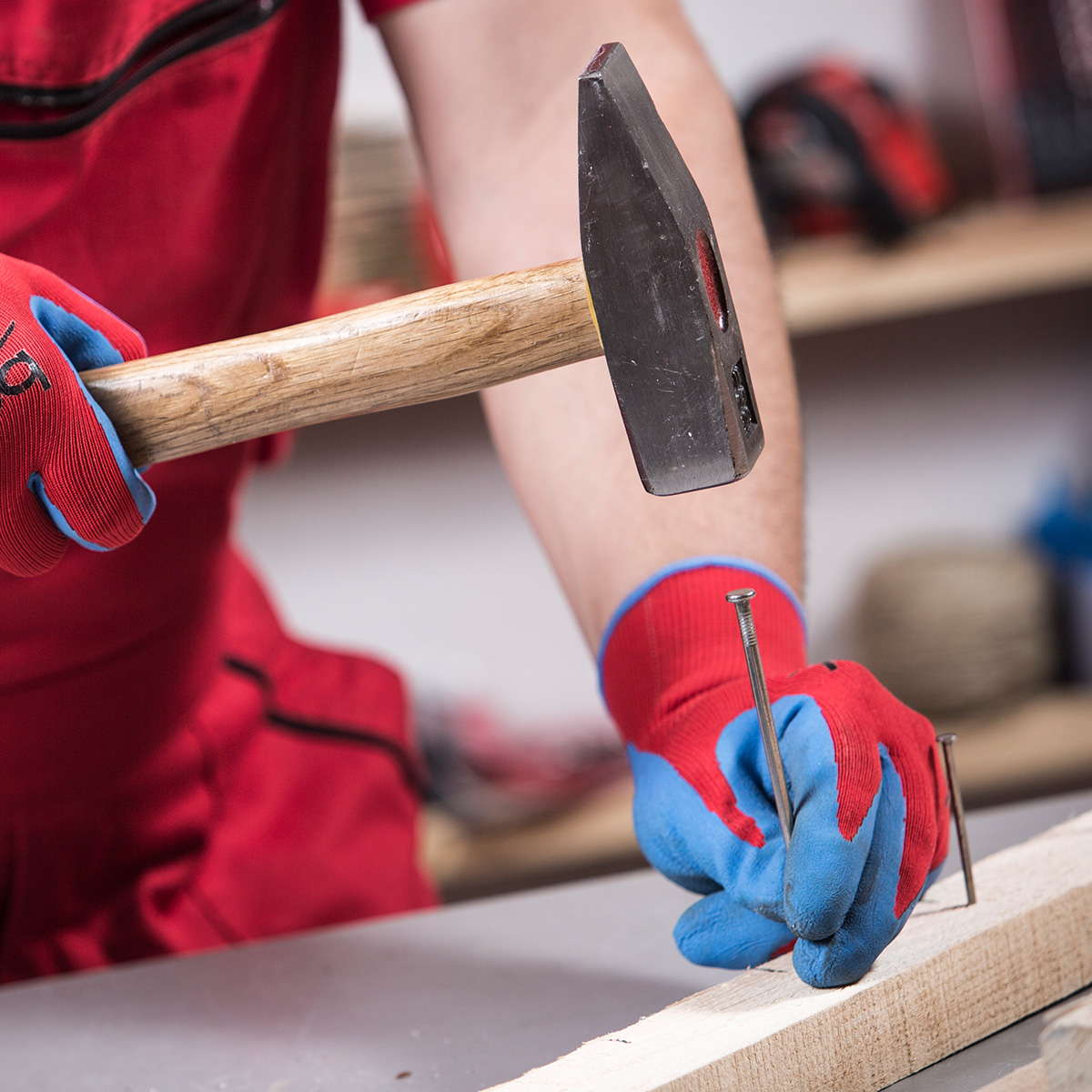 Machinist hammer, wooden handle, 800g 