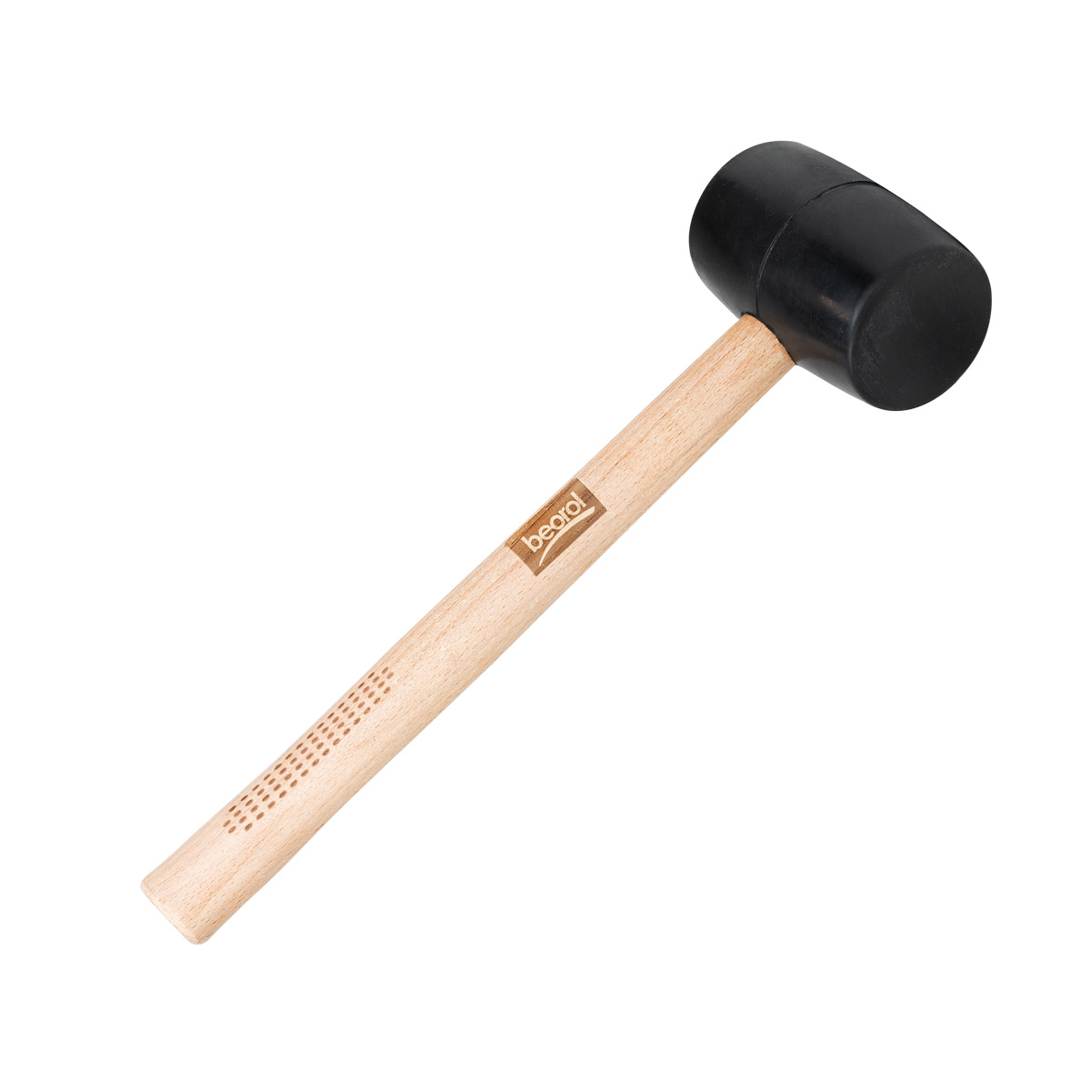 Rubber hammer, wooden handle, 450g 