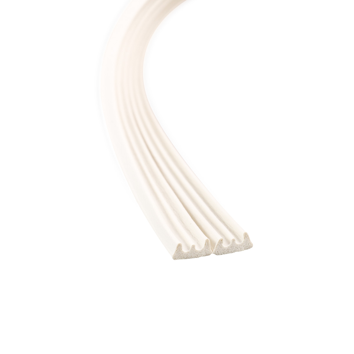 Seal strip E-profile, white 6m 