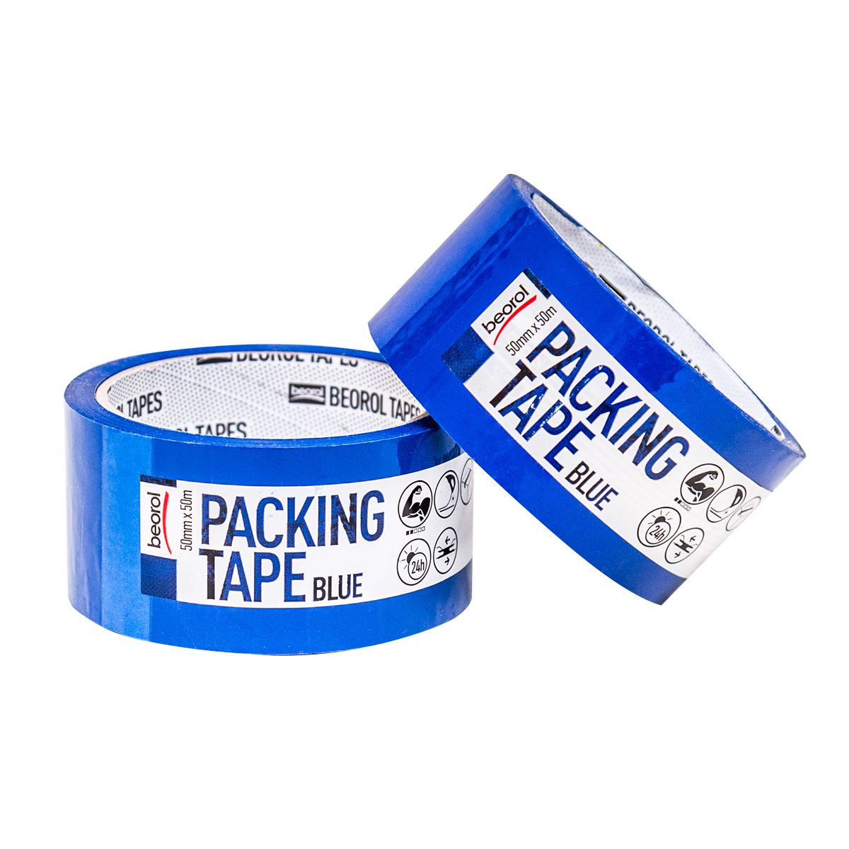 Packing tape, 50mm x 50m, blue Beorol