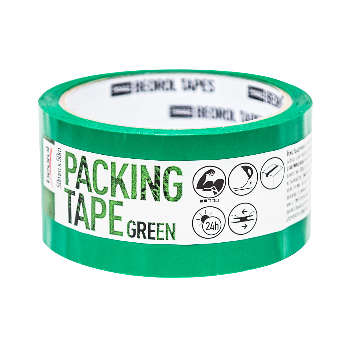 Packing tape, 50mm x 50m, green 