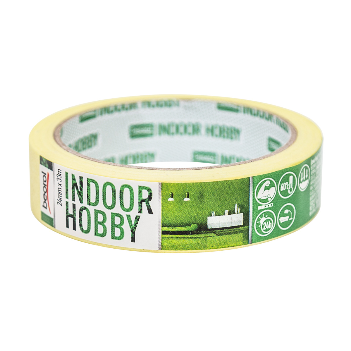 Masking tape Indoor Hobby 24mm x 33m, 60ᵒC Beorol