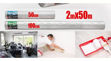 Protection drop sheet roll 2 x 50m