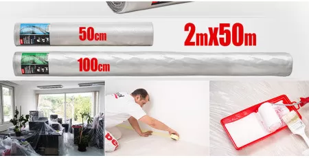 Protection drop sheet roll 2 x 50m