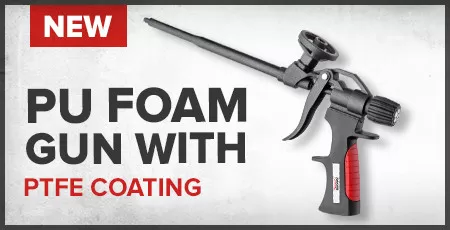 Pu foam gun with PTFE coating