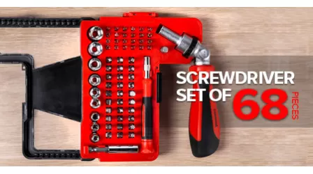 Screwdriver set of 68 pieces