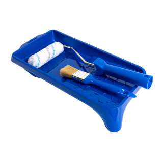 Blue Painting Set - tray, brush, mini roller 