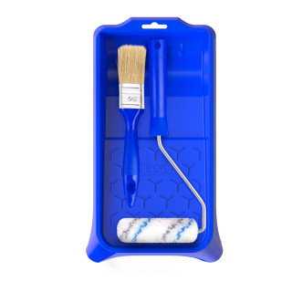 Blue Painting Set - tray, brush, mini roller 