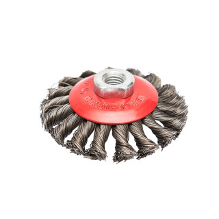 Circular brush, steel twisted wire ø100mm, for angle grinder 