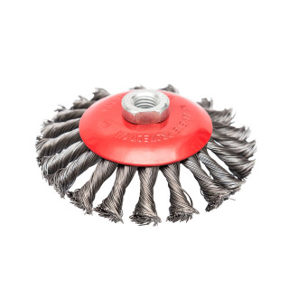 Circular brush, steel twisted wire ø125mm, for angle grinder 