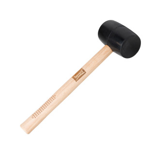 Rubber hammer, wooden handle, 450g 