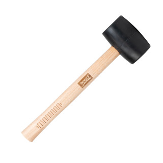 Rubber hammer, wooden handle, 450g 