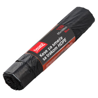 Garbage bags with tape, 110Lit, 8pcs 