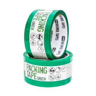 Packing tape, 50mm x 50m, green 