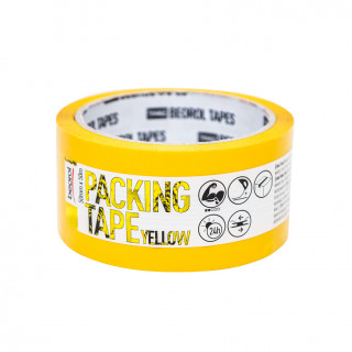 Packing tape, 50mm x 50m, yellow 