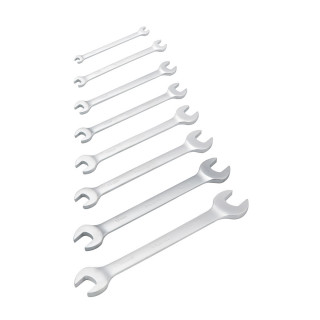 Double open end wrench set, 8pcs, 6-22mm 