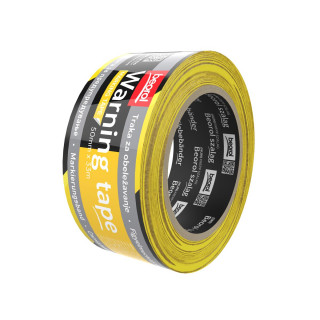 Warning tape 50mm x 33m, yellow/black 