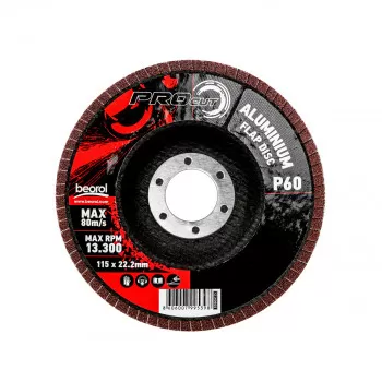 Flap disc aluminium ø115mm, grit 60 