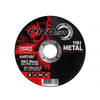 Cutting disc for metal, ø115x1mm 