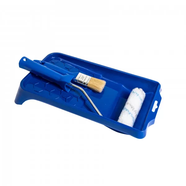 Blue Painting Set - tray, brush, mini roller 