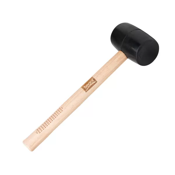 Rubber hammer, wooden handle, 450g 