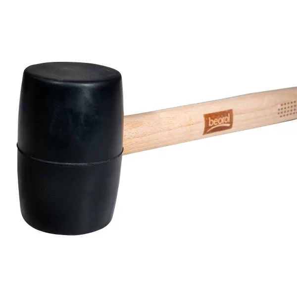 Rubber hammer, wooden handle, 450g 