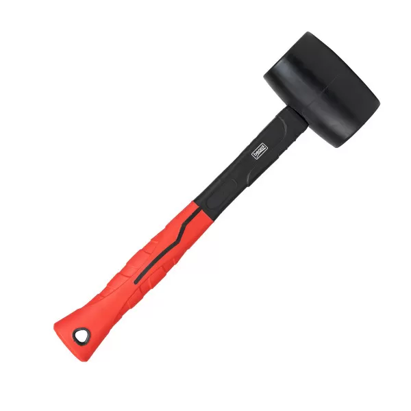 Rubber hammer, fiber handle, 450g 