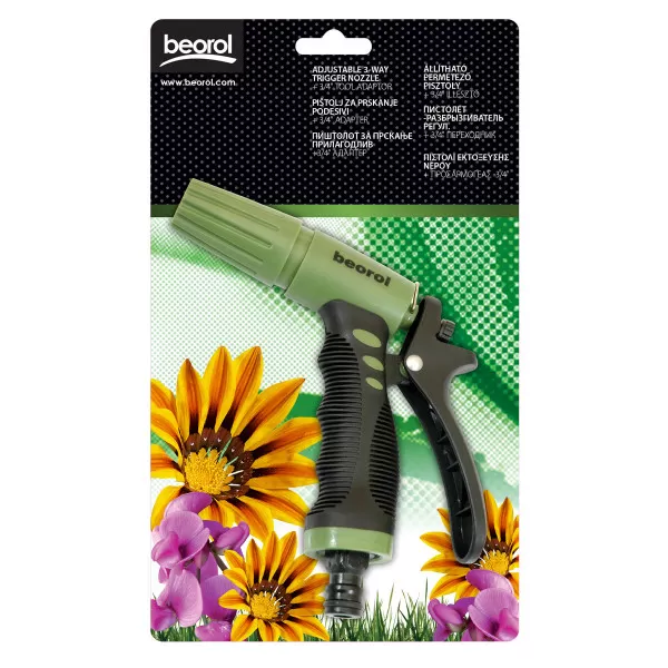 Adjustable 3-way trigger nozzle + 3/4