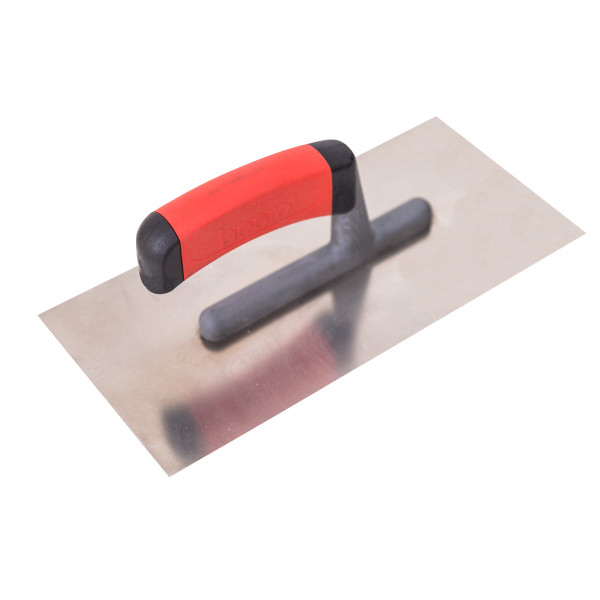 Plastering trowel, stainless steel, rubber handle Beorol