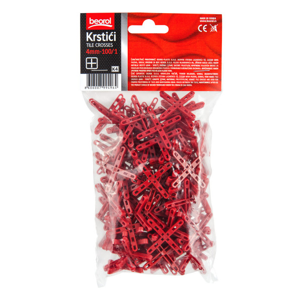 Tile cross 4mm 100/1 Beorol