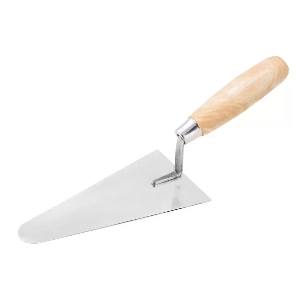 Bricklaying trowel, wooden handle, round shape 160mm 