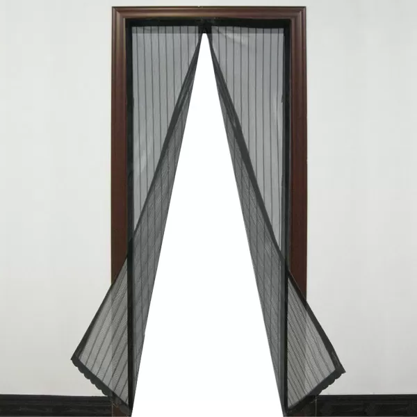 Magnetic door curtain, black 