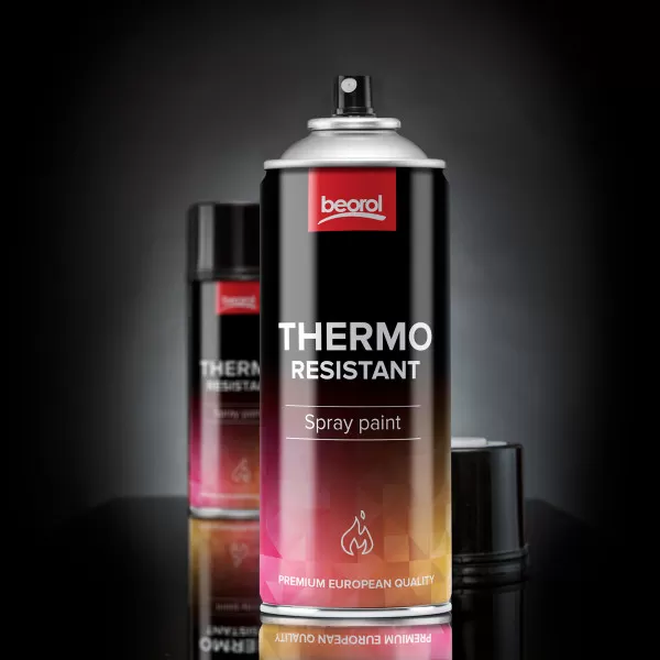 Paint spray for high temperatures black Nero 