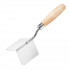 Outer corner trowel, wooden handle, stainless steel 