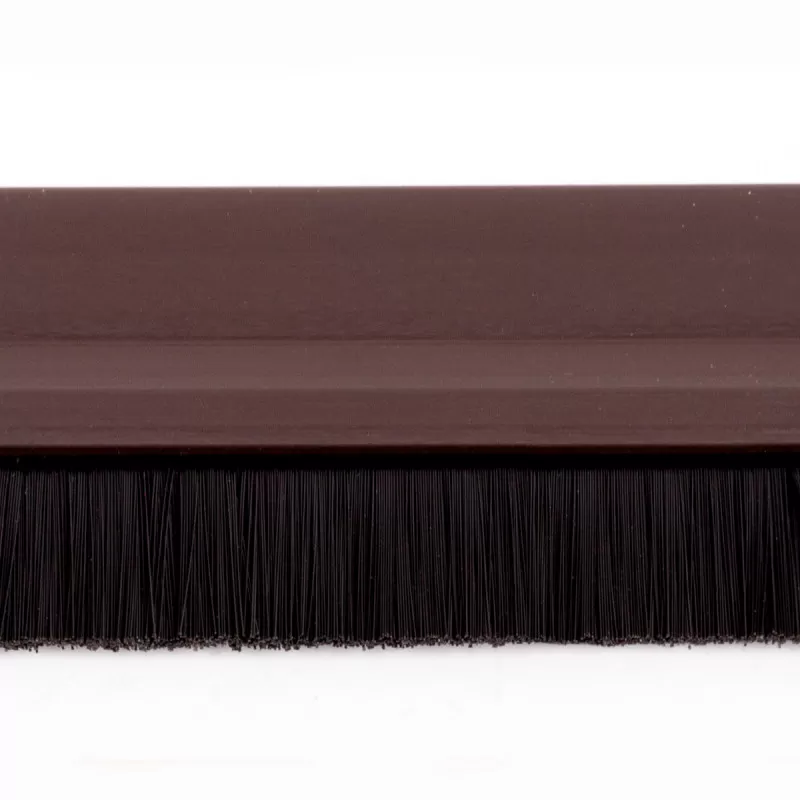 Adhesive PVC draught-exwith brush for the 1m brown 