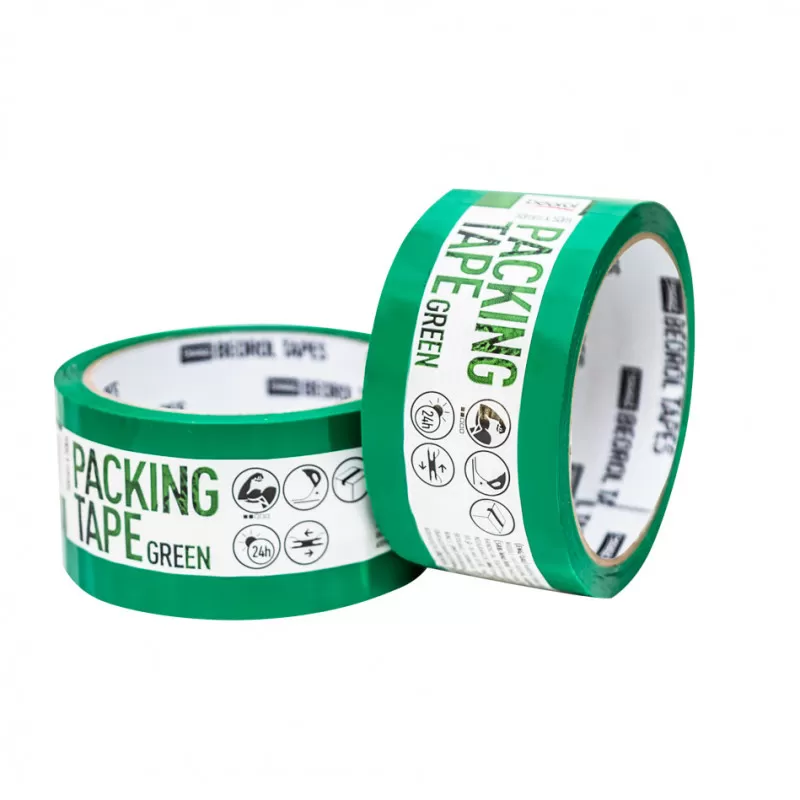 Packing tape, 50mm x 50m, green 