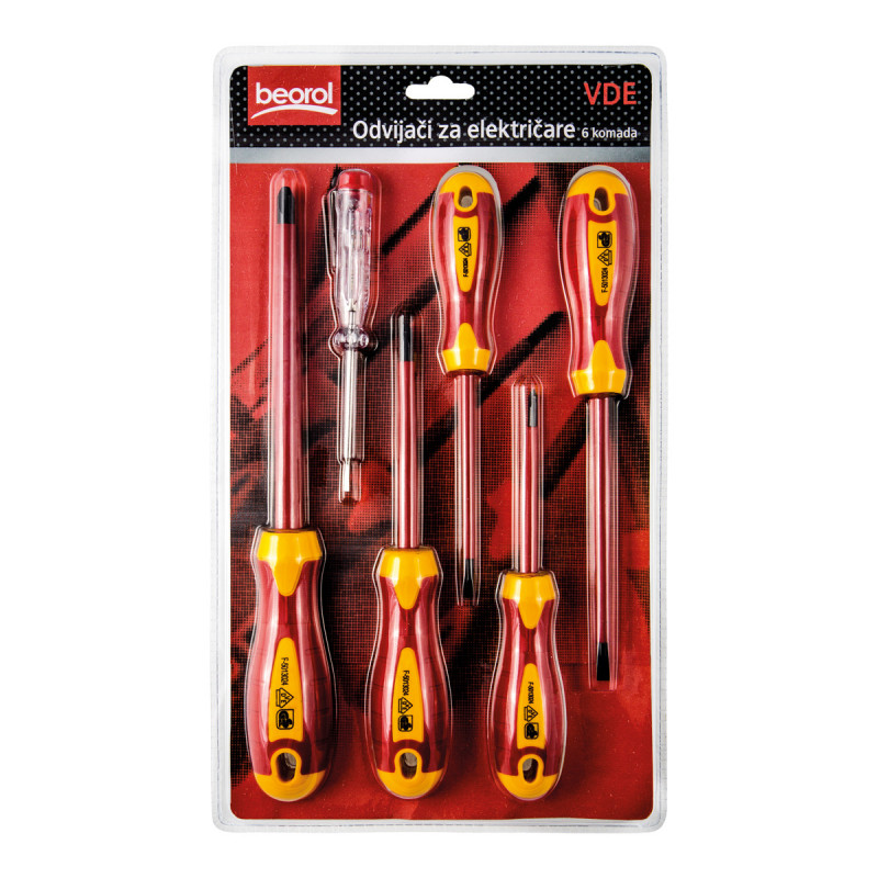 VDE insulated screwdriver set, 6pcs Beorol