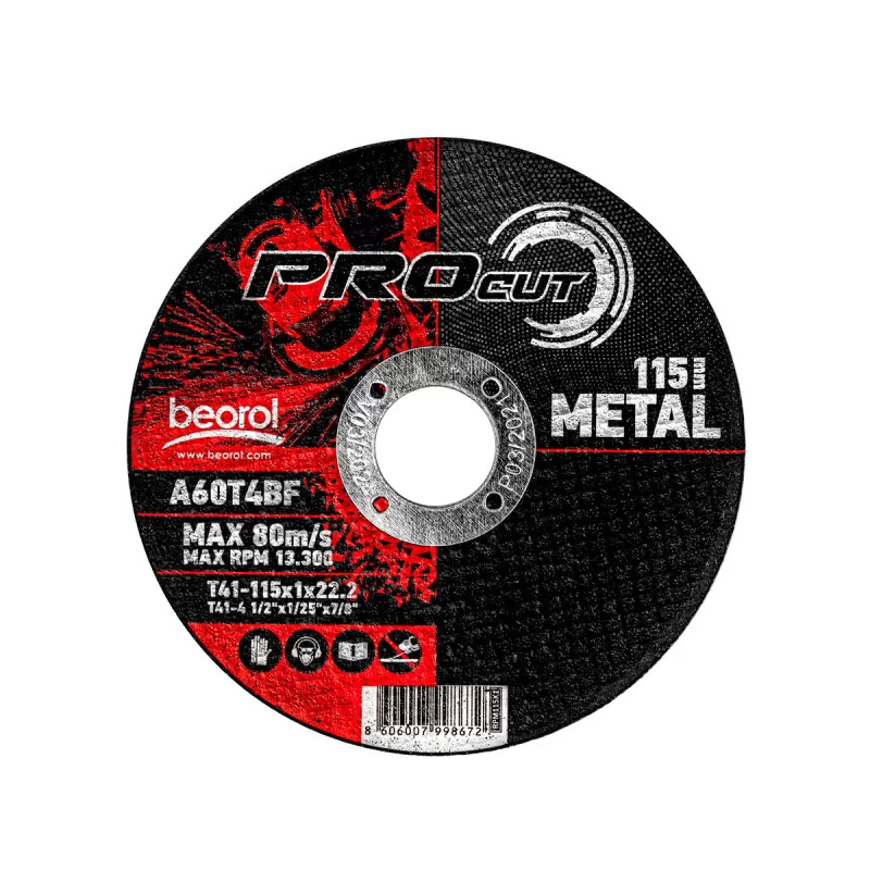 Cutting disc for metal ø115x1mm 