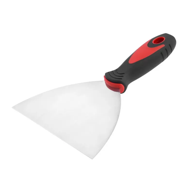 Scraper rubber-plastic handle with hole, steel 6” 